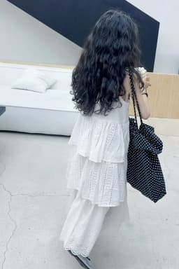 2025 summer white big girl dress child Korean suspender skirt junior kids western-style cake skirt teen Princess Dresses 130-180