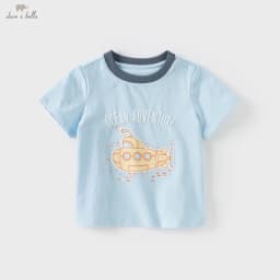 Dave Bella Boys Summer T-shirt Casual Short Sleeve Tops Children Cartoon Printed Cotton T-shirt Casual Kids Clothes DB2250239
