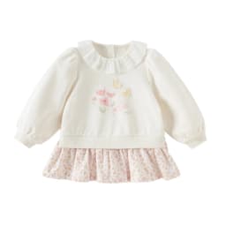 Dave Bella Children One-piece Dress Autumn Spring Girls Clothes Baby Kid Sweet Print Dresses Casual Cotton Long Sleeve DB1260248
