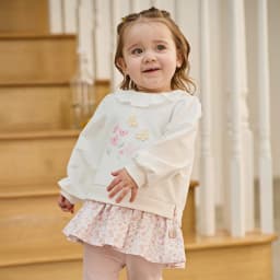 Dave Bella Children One-piece Dress Autumn Spring Girls Clothes Baby Kid Sweet Print Dresses Casual Cotton Long Sleeve DB1260248
