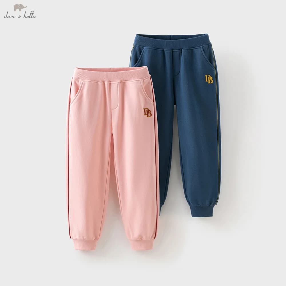 Dave Bella Children Pants Autumn Winter Boys Girls Cotton Sports Trousers Elastic Waist Casual Outerwear Kids Clothing DK3252966