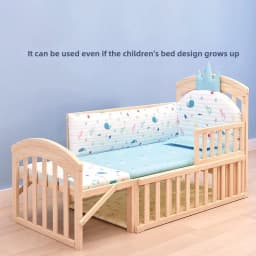 2025 New Height-adjustable Solid Wood Crib, Removable, with Diaper Changing Table and Mosquito Net, Multifunctional Crib