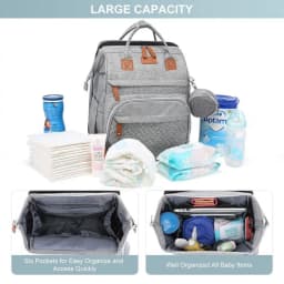 3 In 1 Diaper Bag Backpack Foldable Baby Bed Waterproof Travel Bag with USB Charge Nappy Stroller Bag with Changing Bed 3 Types