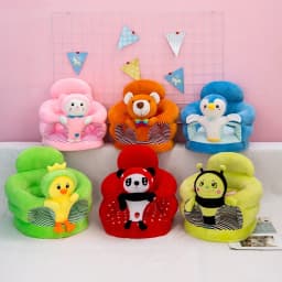 Sponge Fill Children's Cartoon Animal Learning Seat Baby Sofa Support Seat Cover Plush Chair Feeding Portable Seat Soft Cushion