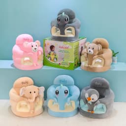 Sponge Fill Children's Cartoon Animal Learning Seat Baby Sofa Support Seat Cover Plush Chair Feeding Portable Seat Soft Cushion