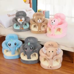 Sponge Fill Children's Cartoon Animal Learning Seat Baby Sofa Support Seat Cover Plush Chair Feeding Portable Seat Soft Cushion