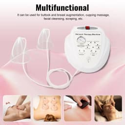 Vacuum Therapy Machine, Professional Acupoint Cupping Body Shaping Electric Device, for Personal Body Care, W/ 24 Cups & 3 Pumps