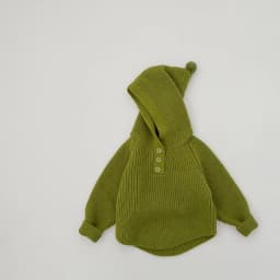 2025 Autumn New Baby Solid Hooded Sweater Infant Girl Casual Knit Hoodie Kids Boys Long Sleeve Casual Sweater Children Clothes
