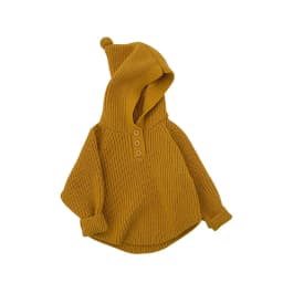 2025 Autumn New Baby Solid Hooded Sweater Infant Girl Casual Knit Hoodie Kids Boys Long Sleeve Casual Sweater Children Clothes
