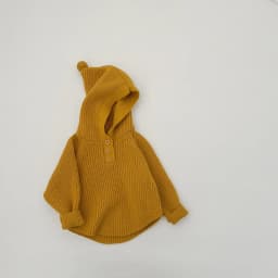 2025 Autumn New Baby Solid Hooded Sweater Infant Girl Casual Knit Hoodie Kids Boys Long Sleeve Casual Sweater Children Clothes