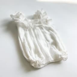 Newborn Photography Prop Set White Ruffle Romper with Headband Baby Photo Shoot Outfit 0-3 Months Newborn Portrait