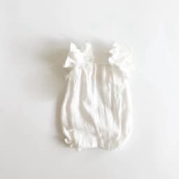 Newborn Photography Prop Set White Ruffle Romper with Headband Baby Photo Shoot Outfit 0-3 Months Newborn Portrait