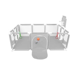 Baby Playpen, Large Portable Play Yard for Toddlers, Sturdy Safety Fence, 50 Balls, 4 Rings, 8 Suction Cups, Indoor and Outdoor Baby Playpen