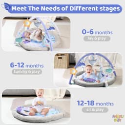 Foldable Baby Playmats and Gyms Safe Playpen-Style Baby Activity Gym with Pillow and Toys Removable Padding Thick Breathable Baby Play Mat Early Learning Gym Floor Mats with Foldable Storage for Newborns 0-36M