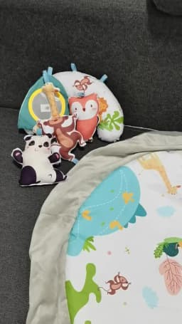 Foldable Baby Playmats and Gyms Safe Playpen-Style Baby Activity Gym with Pillow and Toys Removable Padding Thick Breathable Baby Play Mat Early Learning Gym Floor Mats with Foldable Storage for Newborns 0-36M