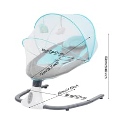 Electric Bluetooth Baby Cradle Baby Auto Swing Chair with Remote Control for 0-18 Months, Swing Amplitudes /Timing Adjustable