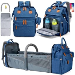 Baby Diaper Bags with Changing Station, Waterproof Large Capacity Diaper Bag Backpack for Moms Dads with USB Charging Port and Stroller Straps, Baby Shower Gifts ,Pink,Green,Blue