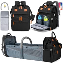 Baby Diaper Bags with Changing Station, Waterproof Large Capacity Diaper Bag Backpack for Moms Dads with USB Charging Port and Stroller Straps, Baby Shower Gifts ,Pink,Green,Blue