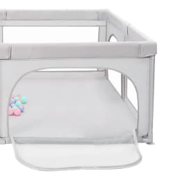 Baby Playpen, Indoor and Outdoor Playpen, Baby Play Area Including 50 Ocean Balls, Light Grey/Dark Grey/Green/Black, 120X120X66Cm/180X120X66Cm/205X147X66Cm