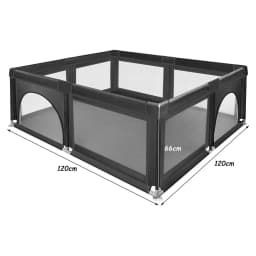 Baby Playpen, Indoor and Outdoor Playpen, Baby Play Area Including 50 Ocean Balls, Light Grey/Dark Grey/Green/Black, 120X120X66Cm/180X120X66Cm/205X147X66Cm