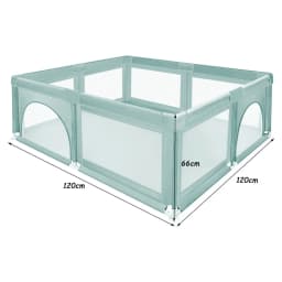 Baby Playpen, Indoor and Outdoor Playpen, Baby Play Area Including 50 Ocean Balls, Light Grey/Dark Grey/Green/Black, 120X120X66Cm/180X120X66Cm/205X147X66Cm