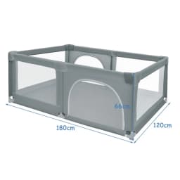 Baby Playpen, Indoor and Outdoor Playpen, Baby Play Area Including 50 Ocean Balls, Light Grey/Dark Grey/Green/Black, 120X120X66Cm/180X120X66Cm/205X147X66Cm