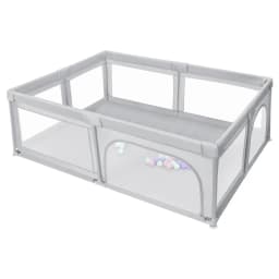 Baby Playpen, Indoor and Outdoor Playpen, Baby Play Area Including 50 Ocean Balls, Light Grey/Dark Grey/Green/Black, 120X120X66Cm/180X120X66Cm/205X147X66Cm