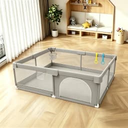 Large Baby Playpen for Children,Baby Playpen with Basketball Hoop, Playground for Toddlers,Indoor Outdoor Kids Activity Center