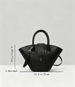 Chic Leather Simple Handbag Elegant Design Parisian Inspired Can Be Used As A Glamorous And Fashionable Diaper Bag