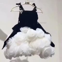New Little Girl Princess GownChildren Girls Dress Clothes Sleeveless Formal Costume Elegant Tutu Party Pageant Kids Clothing
