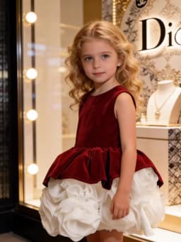 New Little Girl Princess GownChildren Girls Dress Clothes Sleeveless Formal Costume Elegant Tutu Party Pageant Kids Clothing