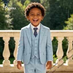 Ship Today Wedding Ring Bearer Page Boy Tuxedo Communion Suit Boy's Formal Linen Suit 4-Piece Jacket Vest Pants Tie Bowtie