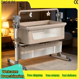 Remote-Controlled Baby Crib Baby Bed with Bluetooth Music Bassinet Cradle with Automatic Swing Baby Rocker Foldable Stable Frame Sleeping Bed for Newborns