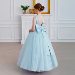 Girls' Premium Princess Dress with Oversized Bow – Full Tulle Flower Girl & Recital Gown for Piano Performances