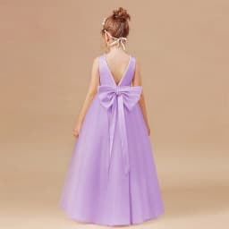 Girls' Premium Princess Dress with Oversized Bow – Full Tulle Flower Girl & Recital Gown for Piano Performances