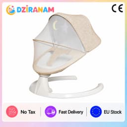 Electric Baby Swing with Five Sway Speeds Bluetooth Music Remote Control and Three Timer Modes Baby Swing for Infants with Breathable Cushion Mosquito Net Baby Rocker Chair for Newborn Nursery Indoor Outdoor Baby Gift