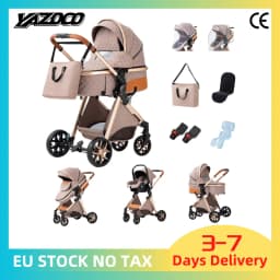 2026 3 in 1 Elevated View Baby Stroller Travel System with Bassinet Multi‑Position Recline Easy‑Folding Infant Stroller for Newborn