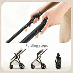 High Landscape Baby Stroller 2-in-1 Convertible Pram Infant Carriage Shock Absorbing Wheels Adjustable Handle Sturdy Durable