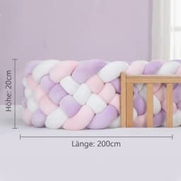 200cm Braided Baby Crib Bumper Pad Soft Breathable Toddler Bed Rail Protector Nursery Decor Newborn Baby Shower Gifts