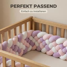 200cm Braided Baby Crib Bumper Pad Soft Breathable Toddler Bed Rail Protector Nursery Decor Newborn Baby Shower Gifts