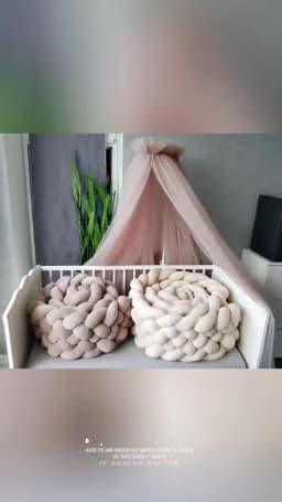 200cm Braided Baby Crib Bumper Pad Soft Breathable Toddler Bed Rail Protector Nursery Decor Newborn Baby Shower Gifts