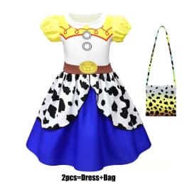 Kids Girls Cosplay Costume for Western Cowgirl Dress for Halloween Birthday Theme Party Outfit Cowboy Hat Scarf Sets