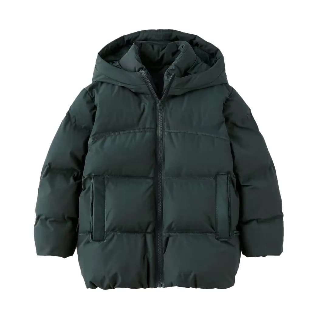 Children's down cotton jacket, boys' thick coat, girls' medium to long cotton jacket, baby's winter clothing, hooded bread jacke