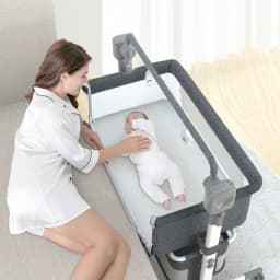 Baby Bed Baby Cribs Baby Cradle Multi Functional with Mosquito Net Stable Safety Newborn Bed Send Gifts Memory Cotton Mattress Storage Bag Parents Enjoy Play with Baby Home Sleeping Bed Fashion and Good Quality