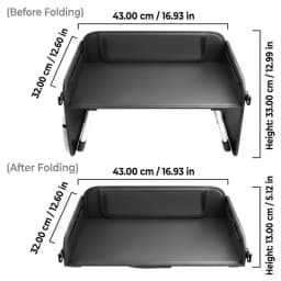 Foldable Car Table For Kids PU Leather Rear Seat Laptop Desk Ipad Table Non Slip Legs Kids Travel Dining Trays Accessories