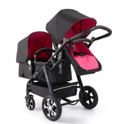 Lightweight Twin Baby Stroller Foldable Double Baby Stroller for Two Children Shock-absorbing Twin Baby Stroller Four Wheel Cart
