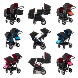 Lightweight Twin Baby Stroller Foldable Double Baby Stroller for Two Children Shock-absorbing Twin Baby Stroller Four Wheel Cart