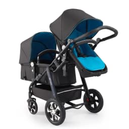 Lightweight Twin Baby Stroller Foldable Double Baby Stroller for Two Children Shock-absorbing Twin Baby Stroller Four Wheel Cart
