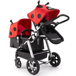 Lightweight Twin Baby Stroller Foldable Double Baby Stroller for Two Children Shock-absorbing Twin Baby Stroller Four Wheel Cart