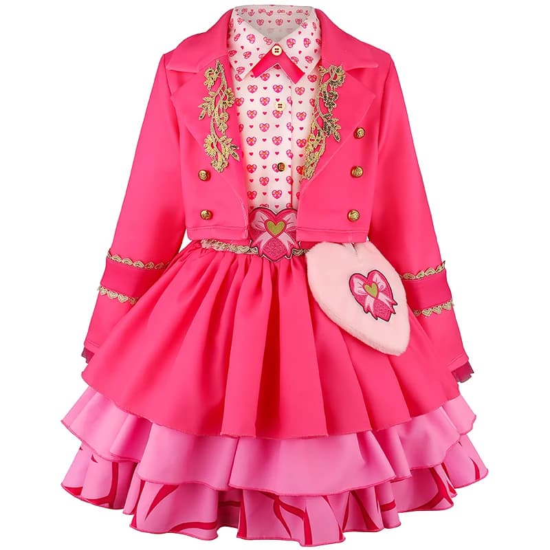 Children's Halloween Cosplay Sets Two-piece Dress+ jacket 2Pcs Set Movie Costumes for Girls Party Rise Red Princess Outfit